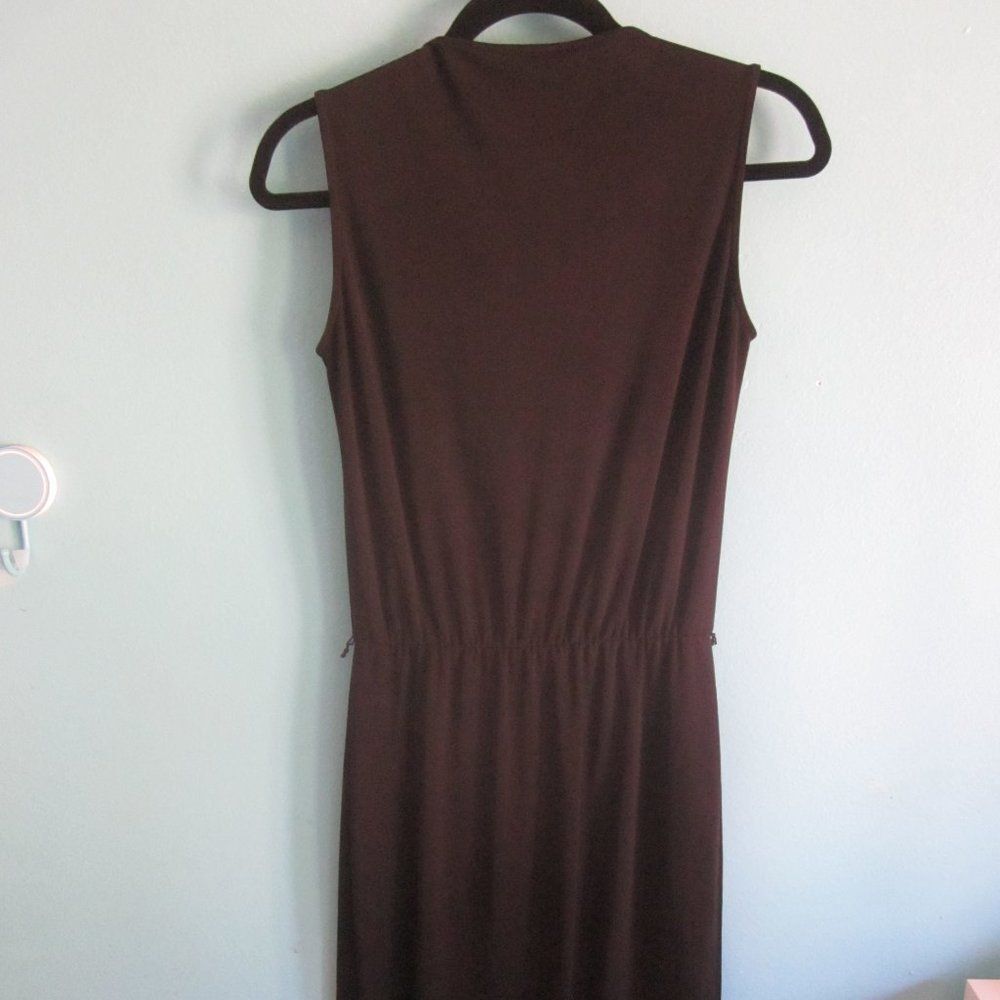 Josie Natori Pullover Black Dress Size Small "Isla" Rayon Stretch Missing Belt - Picture 5 of 7